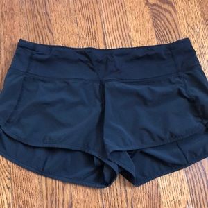 Black Lululemon Speed Up Short